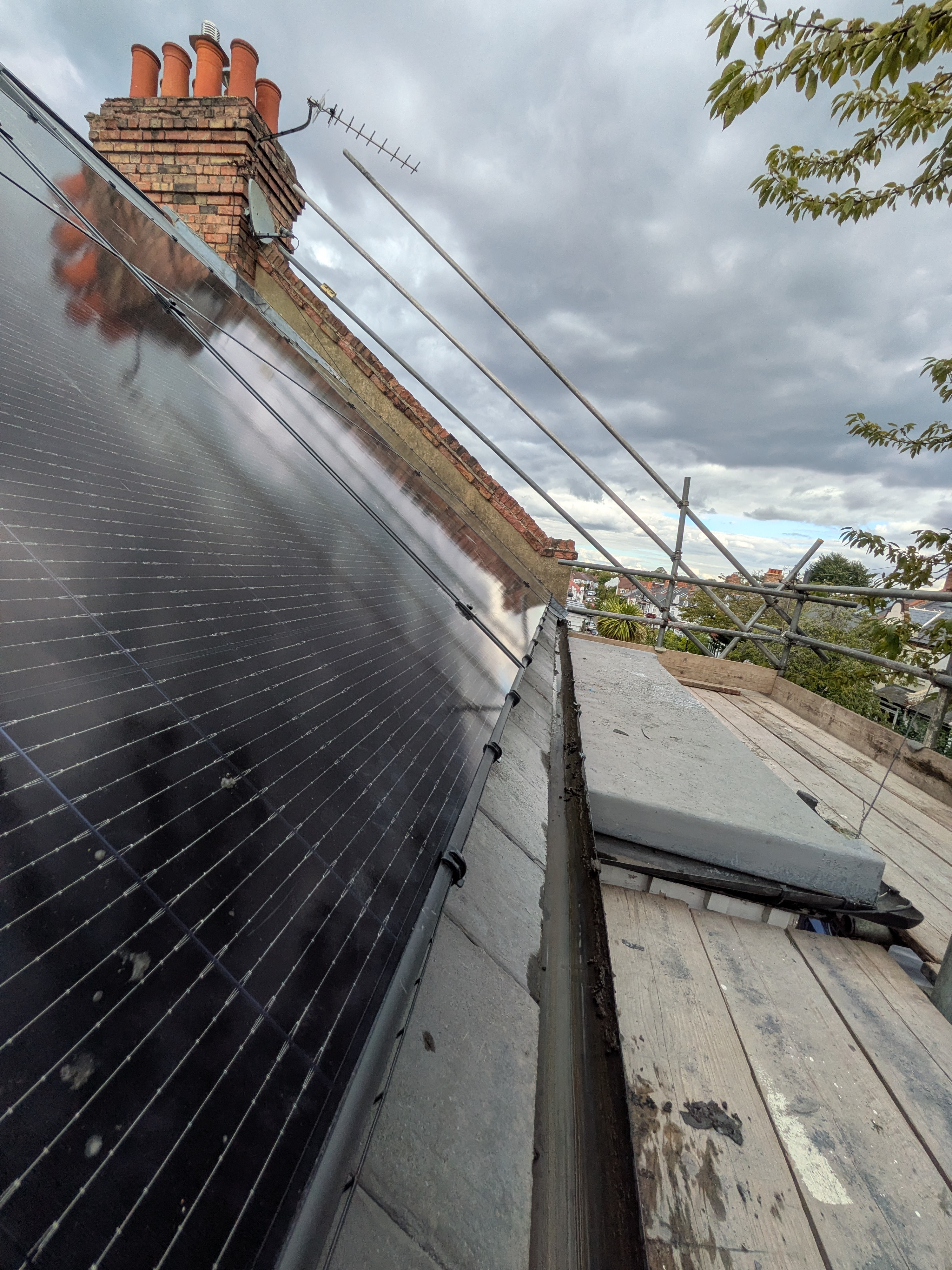 Solar panel and roof junction