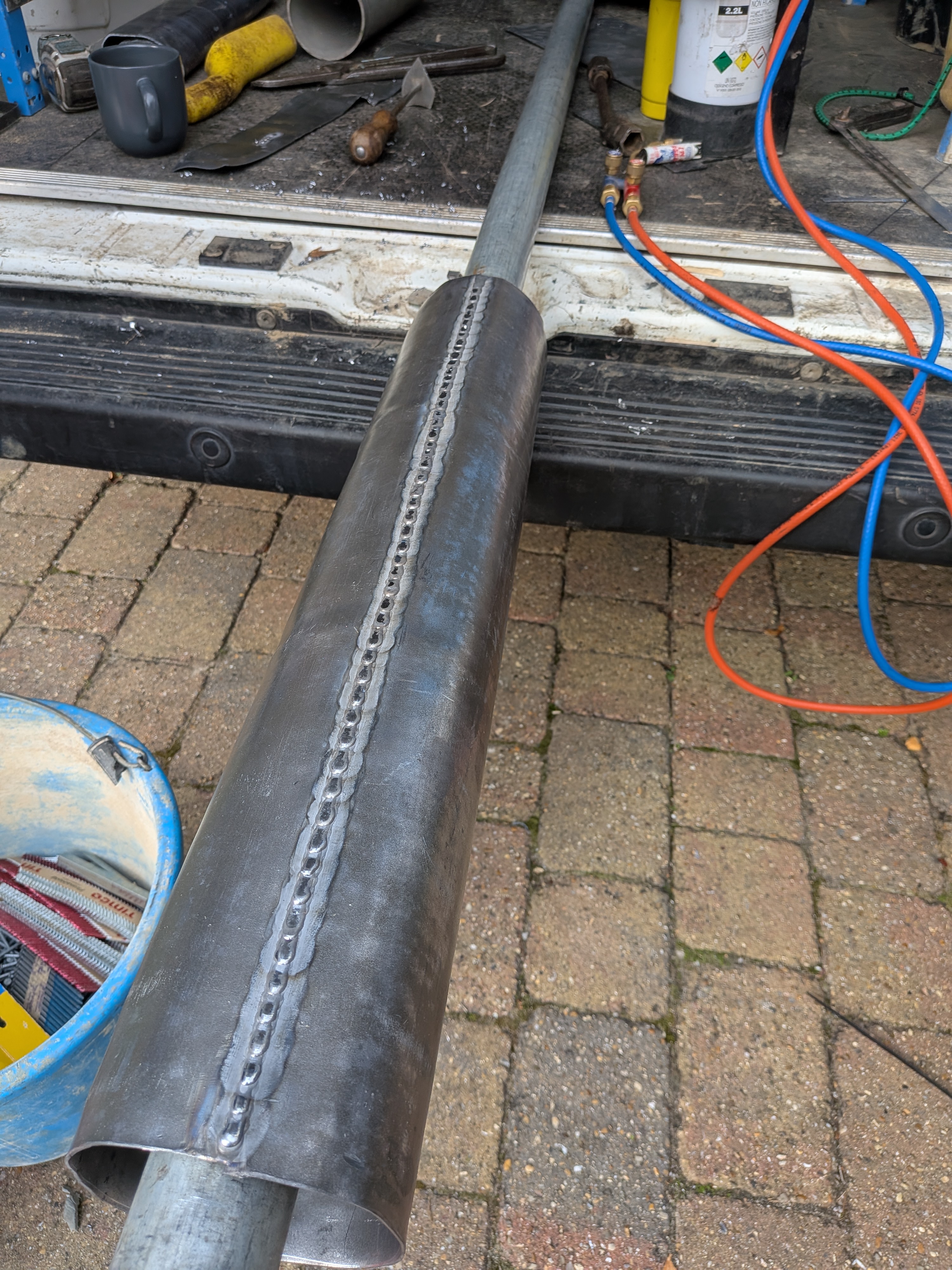 Lead welding detail