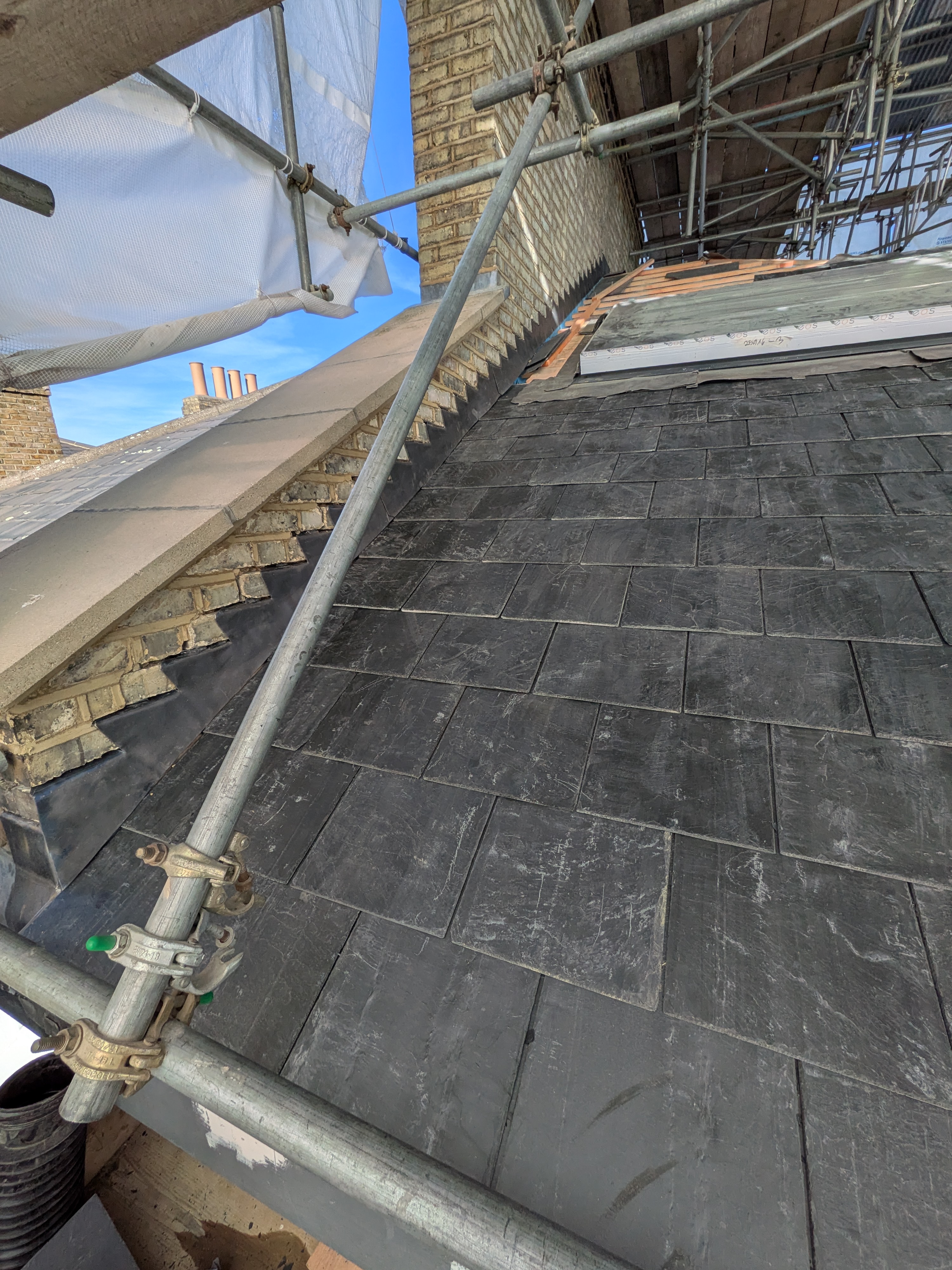 Slate roofing craftsmanship